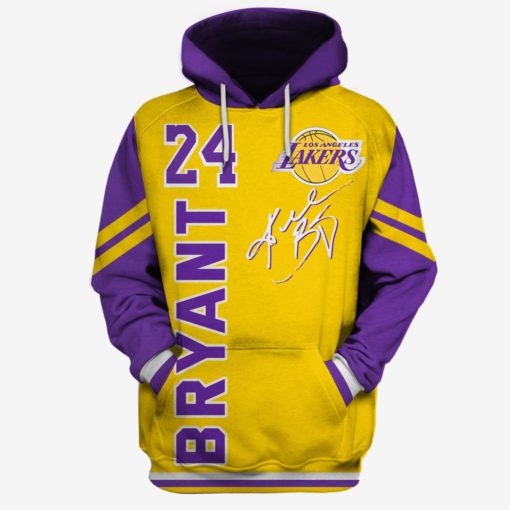 Kobe Bryant #24 Los Angeles Lakers LKS007 Limited Edition 3D All Over Printed Hoodies T Shirts