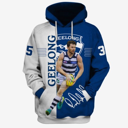 MEW-T17AFLGFC001 Geelong Football Club Patrick Dangerfield #35 Limited Edition 3D All Over Printed Shirts For Men & Women