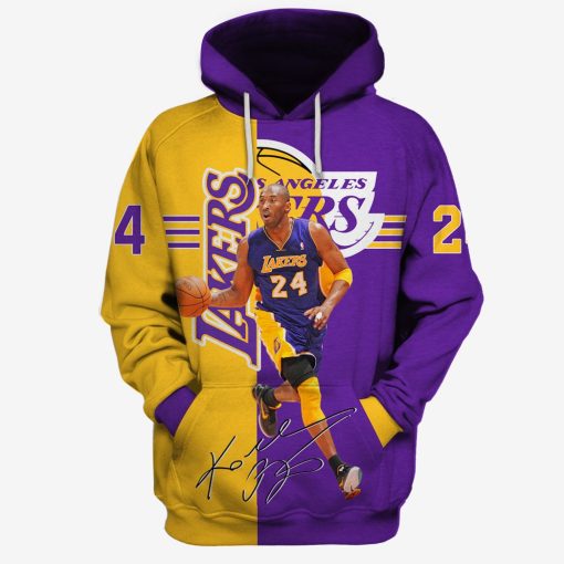 Kobe Bryant #24 Los Angeles Lakers Limited Edition 3D All Over Printed Hoodies T Shirts T17