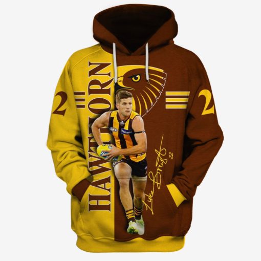 MEW-T17AFLHFC002 hawthorn football club Luke Breust #22 Limited Edition 3D All Over Printed Shirts For Men & Women