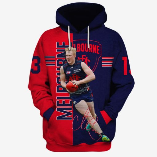 MEW-T17AFLMFC002 Melbourne Football Club Clayton Oliver #13 Limited Edition 3D All Over Printed Shirts For Men & Women