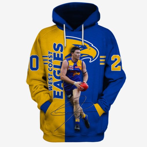 Jeremy McGovern #20 West Coast Eagles Limited Edition 3D All Over Printed Hoodies T Shirts