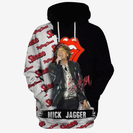 MEW-T19RS081 The Rolling Stones Mick Jagger Limited Edition 3D All Over Printed Shirts For Men & Women