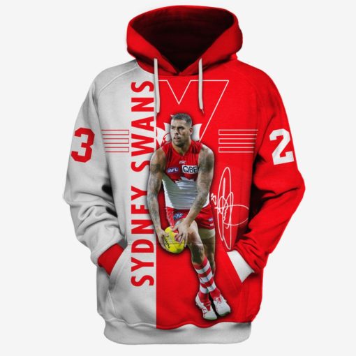 Lance Franklin #23 Sydney Swans Limited Edition 3D All Over Printed Hoodies T Shirts T17