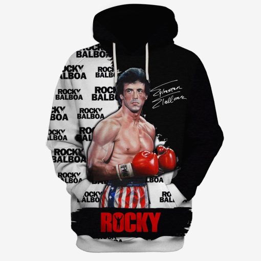 MEW-T19ROCKY002 Rocky Balboa, Sylvester Stallone Limited Edition 3D All Over Printed Shirts For Men & Women