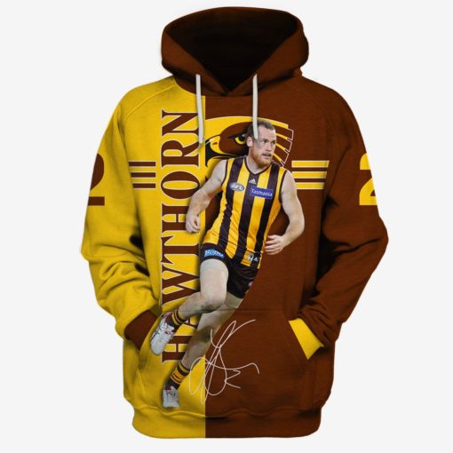 MEW-T17AFLHFC003 hawthorn football club Jarryd Roughead #2 Limited Edition 3D All Over Printed Shirts For Men & Women