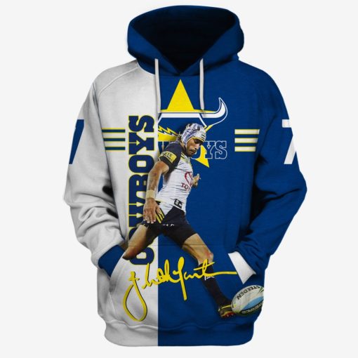 North Queensland Cowboys Johnathan Thurston Limited Edition 3D All Over Printed Hoodies Shirts