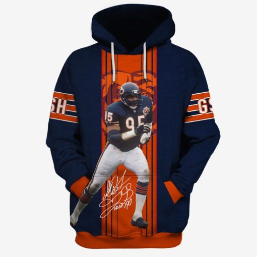 OSC-BEAR008 Chicago Bears Richard Dent #95 Limited Edition 3D All Over Printed Shirts For Men & Women