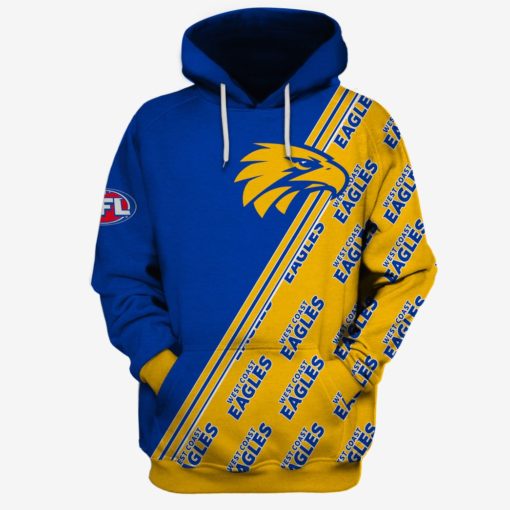 West Coast Eagles Limited Edition 3D All Over Printed Hoodies T Shirts