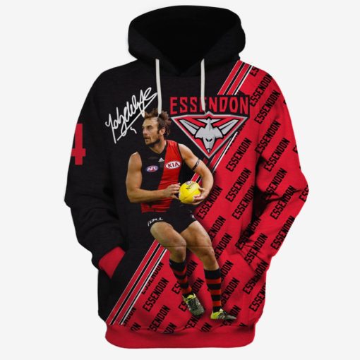 MEW-T16AFLEF001 Essendon Football Club, Jobe Watson #4 Limited Edition 3D All Over Printed Shirts For Men & Women