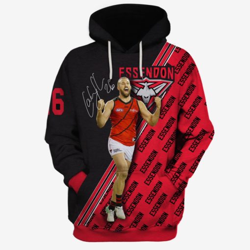 MEW-T16AFLEF004 Essendon Football Club, Cale Hooker #26 Limited Edition 3D All Over Printed Shirts For Men & Women
