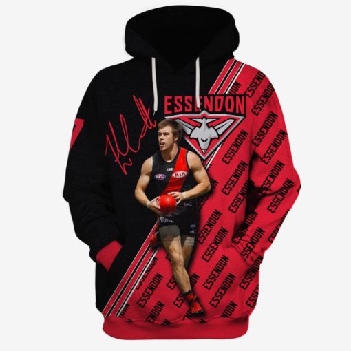 MEW-T16AFLEF006 Essendon Football Club, Zach Merrett #7 Limited Edition 3D All Over Printed Shirts For Men & Women