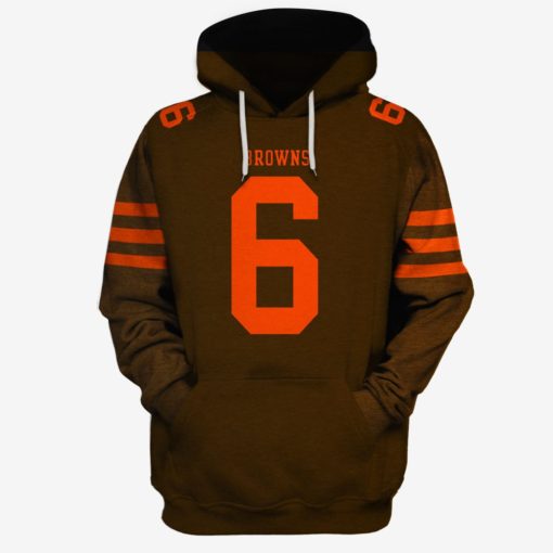 OSC-NFLBrowns6 Limited Edition Cleveland Browns Baker Mayfield #6 Jersey 3D All Over Printed Shirts For Men & Women