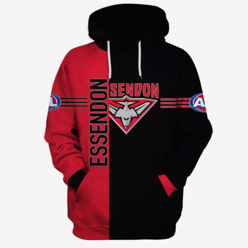 OSC-T15AFLEssendon001 Essendon Football Club Limited Edition 3D All Over Printed Shirts For Men & Women