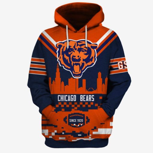 OSC-T23NFLBears001 Chicago Bears Limited Edition 3D All Over Printed Shirts For Men & Women