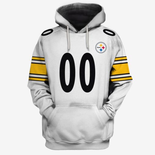 Personalized NFL Pittsburgh Steelers Hoodie T-Shirts White Jerseys