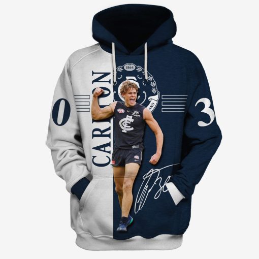 Charlie Curnow #30 Carlton Football Club Limited Edition 3D All Over Printed Shirts For Men & Women