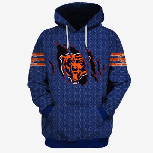 MEW-FNBEAR001 Chicago Bears Limited Edition 3D All Over Printed Shirts For Men & Women