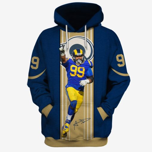 OSC-RAMS001 Los Angeles Rams Aaron Donald #99 Limited Edition 3D All Over Printed Shirts For Men & Women