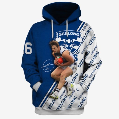 MEW-T16AFLGFC002 Geelong Football Club Tom Hawkins #26 Limited Edition 3D All Over Printed Shirts For Men & Women