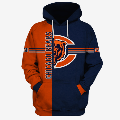 OSC-T15BEARS001 Chicago Bears Limited Edition 3D All Over Printed Shirts For Men & Women