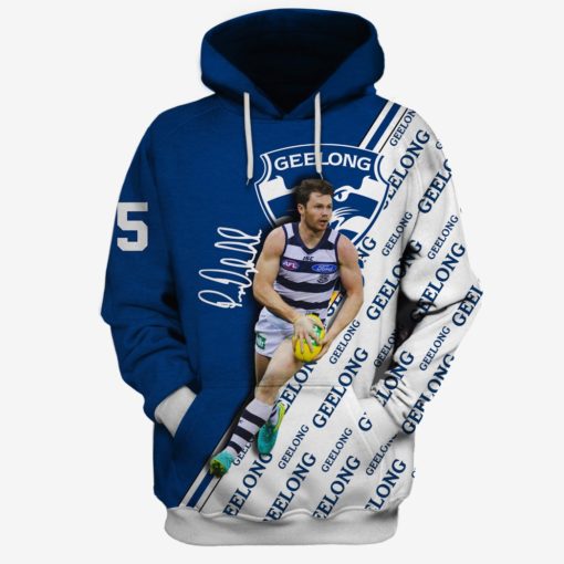 MEW-T16AFLGFC001 Geelong Football Club Patrick Dangerfield #35 Limited Edition 3D All Over Printed Shirts For Men & Women