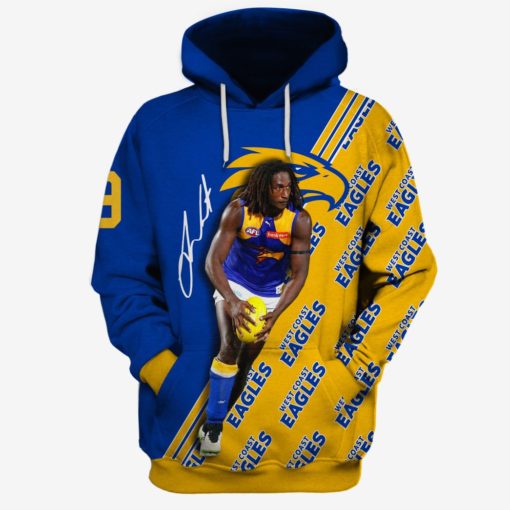 Nic Naitanui #9 West Coast Eagles Limited Edition 3D All Over Printed Hoodies T Shirts