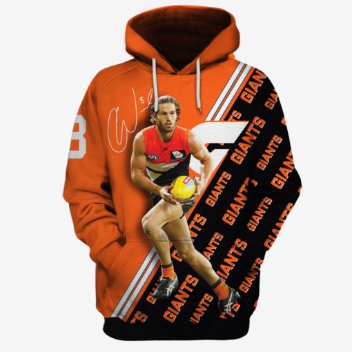 MEW-T16AFLGWSG004 Greater Western Sydney Giants, Callan Ward #8 Limited Edition 3D All Over Printed Shirts For Men & Women