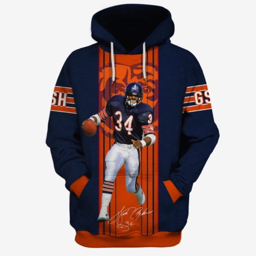 OSC-BEAR002 Chicago Bears Walter Payton #34 Limited Edition 3D All Over Printed Shirts For Men & Women