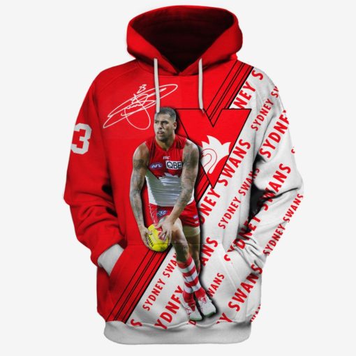 Lance Franklin #23 Sydney Swans Limited Edition 3D All Over Printed Hoodies T Shirts T16