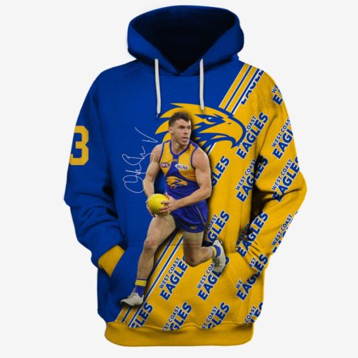 Luke Shuey #13 West Coast Eagles Limited Edition 3D All Over Printed Hoodies T Shirts