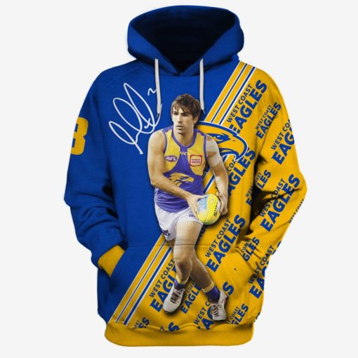 ANDREW GAFF #3 West Coast Eagles Limited Edition 3D All Over Printed Hoodies T Shirts