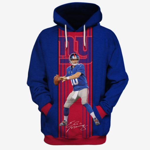 OSC-NY001 New York Giants Eli Manning #10 Limited Edition 3D All Over Printed Shirts For Men & Women