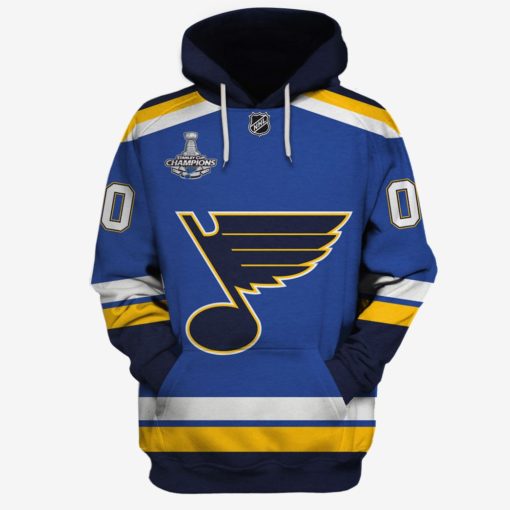 MON-YOURNAME_NHLLouis2 Personalized St. Louis Blues Limited Edition 3D All Over Printed Shirts For Men & Women