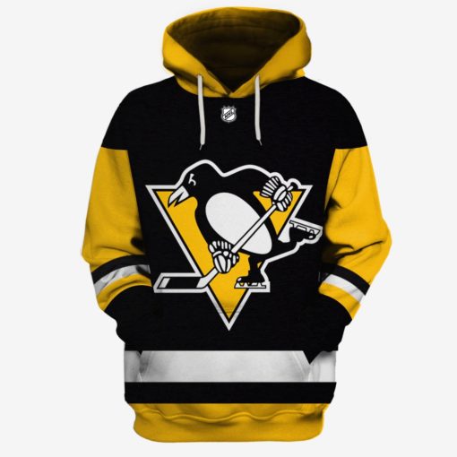 MON-YOURNAME_NHLPenguins Personalized Pittsburgh Penguins Limited Edition 3D All Over Printed Shirts For Men & Women