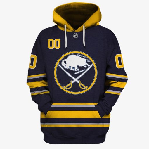 MON-YOURNAME_NHLSabresB Personalized Buffalo Sabres Limited Edition 3D All Over Printed Shirts For Men & Women