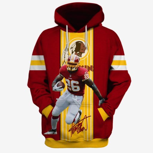 MEW-RSK001 Washington Redskins #26 Adrian Peterson Limited Edition 3D All Over Printed Shirts For Men & Women