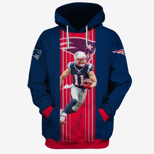 OSC-PATRIOT002 Julian Edelman #11 Limited Edition 3D All Over Printed Shirts For Men & Women