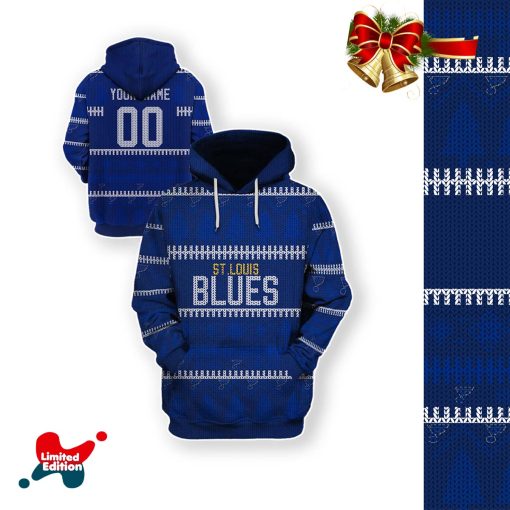 Personalized Ugly Sweater St. Louis Blues Limited Edition 3D All Over Printed Shirts For Men & Women