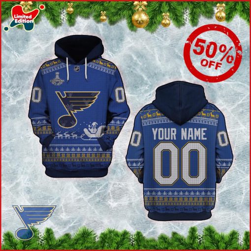 Personalize St. Louis Blues CHRISTMAS Jersey Limited Edition 3D All Over Printed Shirts For Men & Women(MON-YOURNAME_MC_NHLLouis2)