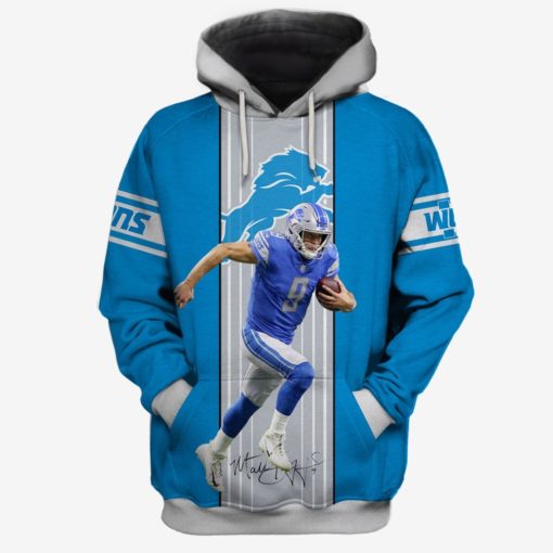 OSC-LIONS002 Detroit Lions Matthew Stafford #9 Limited Edition 3D All Over Printed Shirts For Men & Women