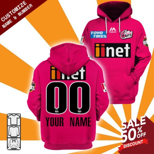 Sydney Sixers Personalized name and number jersey BBL 2019-2020