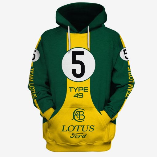 Classic Team Lotus Jim Clark Type 49 US 1967 Limited Edition 3D All Over Printed Shirts For Men & Women