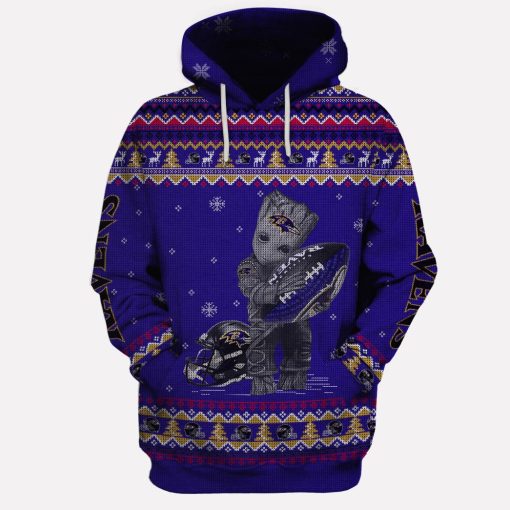 Ugly Sweater NFL Baltimore Ravens Limited Edition 3D All Over Printed Shirts For Men & Women