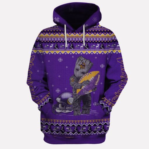 OSC-XMASVikings001 Ugly Sweater Minnesota Vikings Xmas Limited Edition 3D All Over Printed Shirts For Men & Women