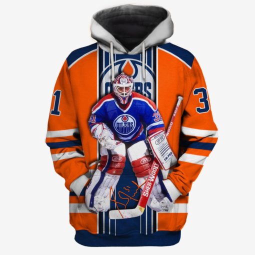 Edmonton Oilers Grant Fuhr #31 Limited Edition 3D All Over Printed Shirts For Men & Women MON-T9NHLOilers007