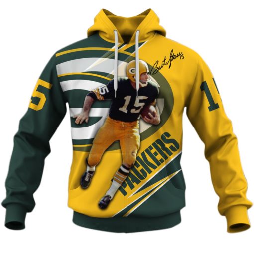 Green Bay Packers Bart Starr #15 Limited Edition 3D All Over Printed Shirts For Men & Women
