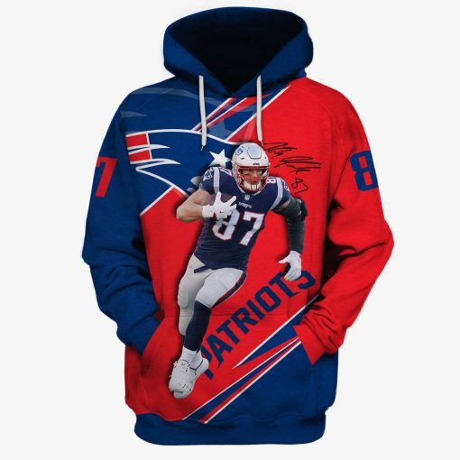 NFL New England Patriots Rob Gronkowski #87 Hoodies T-Shirts