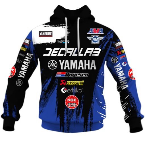 Legend Yamaha Motocross Jersey White- Black Limited Edition 3D All Over Printed Shirts For Men & Women