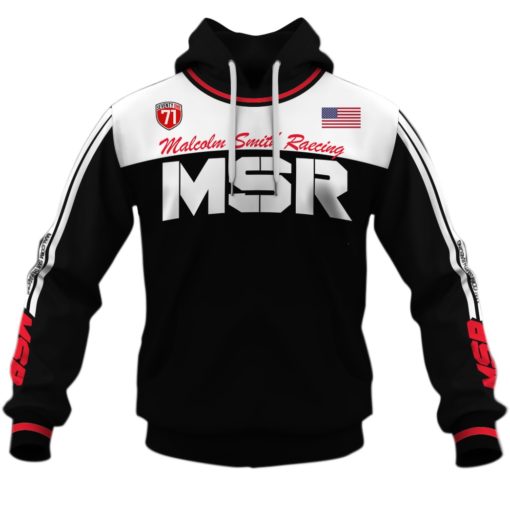 (Malcolm Smith Racing) MSR Legend 71 Motocross Jersey White-Black Limited Edition 3D All Over Printed Shirts For Men & Women
